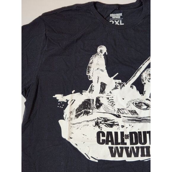 Call of Duty WWII Black Tee – Men’s 2XL, Short Sleeve Gamer Shirt – Activision - Picture 7 of 9